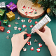 Fingerinspire 60 個 6 スタイル シリコーン カボション  DIYジュエリーアクセサリー  クリスマスのために  家と木と鐘とサンタクロースと雪だるま  混合図形  22~24.5x17~21.5x3.5~6mm  10個/スタイル SIL-FG0002-40-3