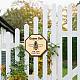 八角形ヴィンテージ鉄錫サイン  金属の警告サイン  家の庭のバーの壁の装飾のため  ミツバチの模様  300x300x0.03mm DJEW-WH0246-005-5