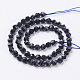 Synthetic Blue Goldstone Beads Strands G-J376-39-6mm-2