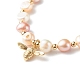 Bracelets réglables en perles de perles naturelles BJEW-JB06531-01-4