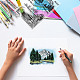 塩ビプラスチックスタンプ  DIYスクラップブッキング用  装飾的なフォトアルバム  カード作り  スタンプシート  峡谷の風景のテーマ模様  16x11x0.3cm DIY-WH0167-56-1146-2