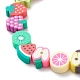 4 pièces 4 styles faits à la main en argile polymère fruits et hématite synthétique et turquoise (teints) ensemble de bracelets en perles BJEW-JB08693-8
