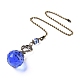 Faceted Glass Round Big Pendant Decorations HJEW-F007-A02-1