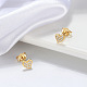 Heart 925 Sterling Silver Cubic Zirconia Stud Earrings for Women EJEW-P231-35G-2