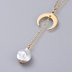 Colliers à pendentif perle keshi perle baroque naturelle NJEW-JN02493-2