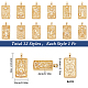 SUNNYCLUE 1 Box 12Pcs 12 Style Real 18K Gold Plated Brass Charms Micro Pave Tarot Card Charms for jewellery Making Cubic Zirconia Tarot Charm King Queen Sun Earrings Necklace Suppliues Adult Craft KK-SC0003-01-2