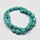 Dyed Barrel Synthetic Turquoise Beads Strands G-M142-05-2