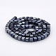 Full Plated Glass Faceted Cube Spacer Beads Strands GLAA-A031-6mm-FP01-2