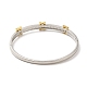Rack Plating Brass Hinged Bangles with Cubic Zirconia BJEW-D059-01P-3