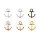Pandahall 90 шт. 6 цвета тибетский сплав морской якорь талисманы бусины знак корабля металлические педанты для diy браслет ожерелья изготовление ювелирных изделий PALLOY-PH0005-63-1