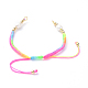 Création de bracelets de corde en nylon tressée AJEW-JB00540-05-3