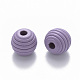 Painted Natural Wood Beehive Beads WOOD-Q040-019B-A04-2