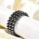 Эластичный браслет из синтетического гематита с круглыми бусинами BJEW-F203-10-3