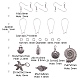 Kits de fabrication de boucles d'oreilles sur le thème de l'océan bricolage DIY-CJ0001-46-2