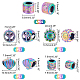 SuperZubehör 30 Stück 5 Stil Regenbogenfarbe Legierung europäische Perlen FIND-FH0003-54-2