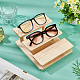 NBEADS 3-Tier Solid Wood Eyeglasses Display Stands ODIS-WH0043-31-4