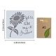 GORGECRAFT Large Sunflower Flower Stencil for Painting on Wood Wall Floor Canvas Scrapbook Card 11.8x11.8 Inch Reusable Template Sign Home Decor DIY-WH0244-006-2