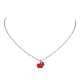 Halsketten mit Herzanhänger aus Glassamen NJEW-MZ00020-02-4
