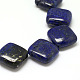 Dyed Rhombus Natural Lapis Lazuli Beads Strands G-D748-04-1