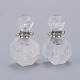 Colgantes de frascos de perfume de cristal de cuarzo natural facetados que se pueden abrir G-I287-06P-A-1