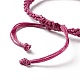 Waxed Polyester Braided Cord Bracelet BJEW-B065-02-4