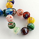 Main ronde perles de verre de millefiori brins X-LK-R004-99-2