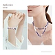 3 pièces coquille naturelle et perles en plastique fleur et colliers de perles de verre et ensemble de bracelet extensible SJEW-SW00010-03-7