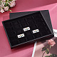PH PandaHall 25 Grid Stackable Jewelry Tray Jewelry Storage Case with Lint Black Jewelry Drawer Organizer Tray Jewelry Organizer Storage Tray for Rings Earring Loose Diamond Rough Stone ODIS-WH0043-08-5