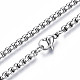201 Stainless Steel Box Chains Necklace with Lobster Claw Clasps for Men Women STAS-T062-01-1