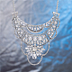 Fashion Women Jewelry Zinc Alloy Rhinestone Bib Statement Choker Collar Necklaces NJEW-BB15091-A-6