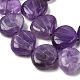 Fili di perle intagliate di ametista naturale&nbsp;G-H339-A07-01B-4
