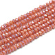 Electroplate Opaque Solid Color Glass Beads Strands EGLA-Q112-B10-1