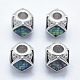 Perles de zircone cubique micro-pavées en laiton écologiques KK-P147-01-NR-2