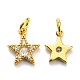 SUPERFINDINGS 16Pcs 8 Style Brass Micro Pave Cubic Zirconia Charms ZIRC-FH0001-10-2