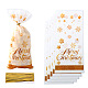 50 шт. Прозрачные целлофановые пакеты OPP с принтом снежинок на Рождество с проволочными завязками ABAG-C013-03-1