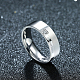 Regali di san valentino incisi amore infinito anelli di coppia in acciaio al titanio con zirconi per uomo RJEW-BB16450-8-5