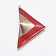 Ferro triangolo smaltato grandi ciondoli IFIN-AB173-21-2