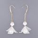 Frosted Transparent Acrylic Dangle Earrings EJEW-JE03384-2