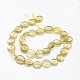 Oval Natural Lemon Quartz Beads Strands G-N0164-19-3
