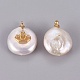 Natural Cultured Freshwater Pearl Pendants PEAR-F008-46G-2