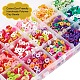 2400шт 15 цвета бусины из полимерной глины ручной работы CLAY-YW0001-27B-4