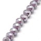 Electroplate Opaque Solid Color Crystal Glass Rondelle Beads Strands EGLA-F046A-05AB-2