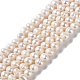Fili di perle di perle d'acqua dolce coltivate naturali PEAR-E018-07-1