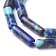 Assembled Synthetic Gold Line Turquoise and Lapis Lazuli Beads Strands G-D0006-A02-3