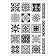 BENECREAT Background Clear Stamps Mandala Geometri Floral Border Pattern PVC Silicone Stamps for DIY Scrapbooking DIY-WH0167-57-0049-8