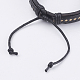 Adjustable Unisex Cowhide Cord Bracelets BJEW-F300-03B-3