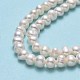 Fili di perle di perle d'acqua dolce coltivate naturali PEAR-F018-07-01-4