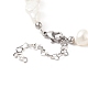 Collier de perles de keshi baroque naturel avec 304 fermoir en acier inoxydable pour femme NJEW-JN04083-4