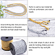 Pandahall 5mm cordon torsadé garniture 40 mètres or gris garniture décorative fil pour bricolage OCOR-PH0003-73-5