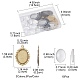 Kit para hacer colgantes de cúpula ovalada en blanco diy DIY-FS0005-20-4